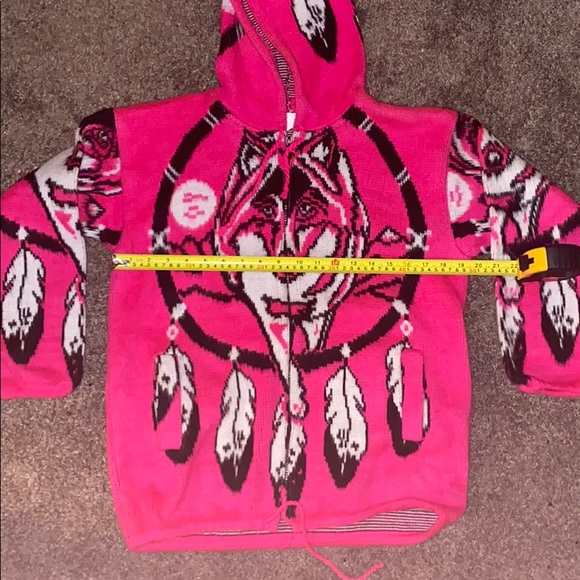 Alpaca Ecuador Wolf pink jacket - Picture 2 of 4